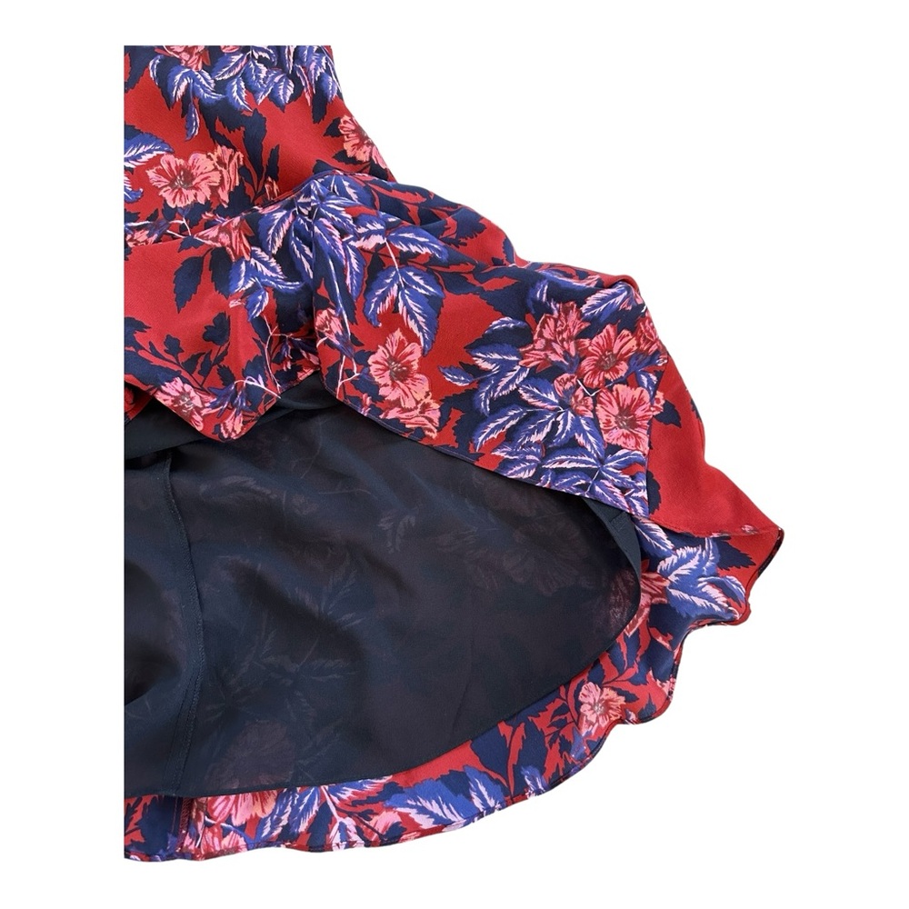 Rebecca Taylor Women's Floral Printed Summery Sleeveless Flare Silk Dress Size 2 - Picture 10 of 14